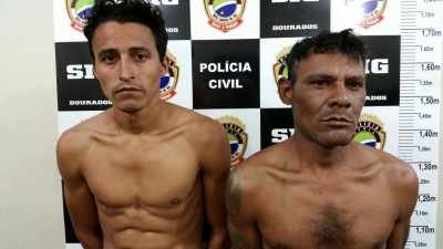 Os ladrões, Vilson dos Santos Junior e Francisco da Silva ((Foto: Sidnei Bronka))