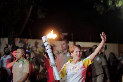 Revezamento da tocha olímpica em Dourados atraiu jornalistas de todo o Brasil (Ivo Lima/Brasil2016.gov.br)