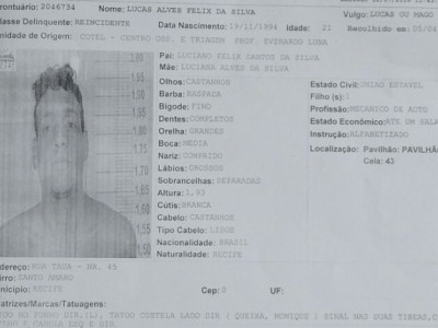 Detento havia sido preso na Lei Maria da Penha (Divulgação/Sindasp)