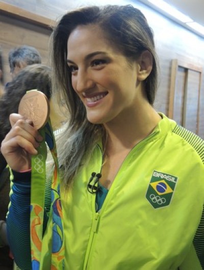 Mayra Aguiar conquistou o seu segundo bronze olímpico ((Foto: David Abramvezt))