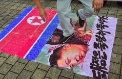 Protesto na Coreia do Sul contra o regime de Kim Jong-un (JUNG YEON-JE/AFP)