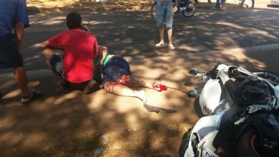 Jovem tem perna arrancada após colisão entre duas motos em Dourados
