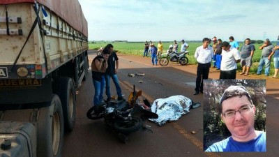 Professor universitário de Dourados morre após bater moto que pilotava em carreta