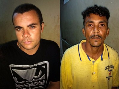 Tiago Luiz de Melo e Eugenio Lemes dos Santos preso pela PM. (PM)