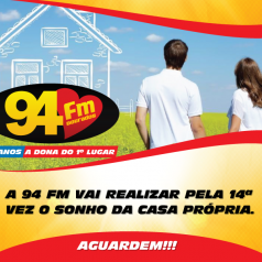 Banner: 94 FM Dourados - 14 Anos a Dona do 1ºLugar