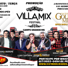 Banner: Promoção 94 FM e Você no Villa Mix Festival